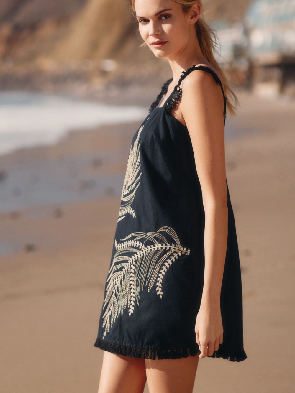 The Sariah Fringe Mini Dress NWT - Picture 2 of 4